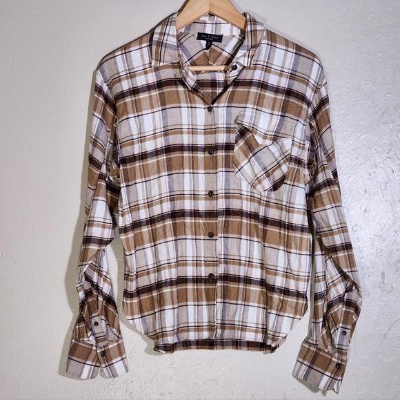 Rag & Bone Tan and Cream Striped Apparel - Picture 1 of 5